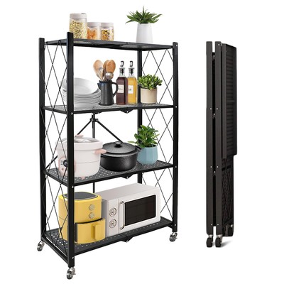5-Tier Heavy Duty Foldable Metal Rack Storage Shelving Units 28'' W x 14'' D x ...