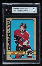 1972-73 O-Pee-Chee Bobby Clarke #14 KSA 5 HOF 0sc3