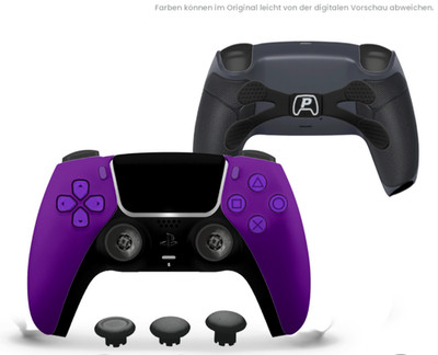 Custom PS5 Controller - Purple Softtouch PRO TMR| 4er Paddle & TMR Sticks - No S