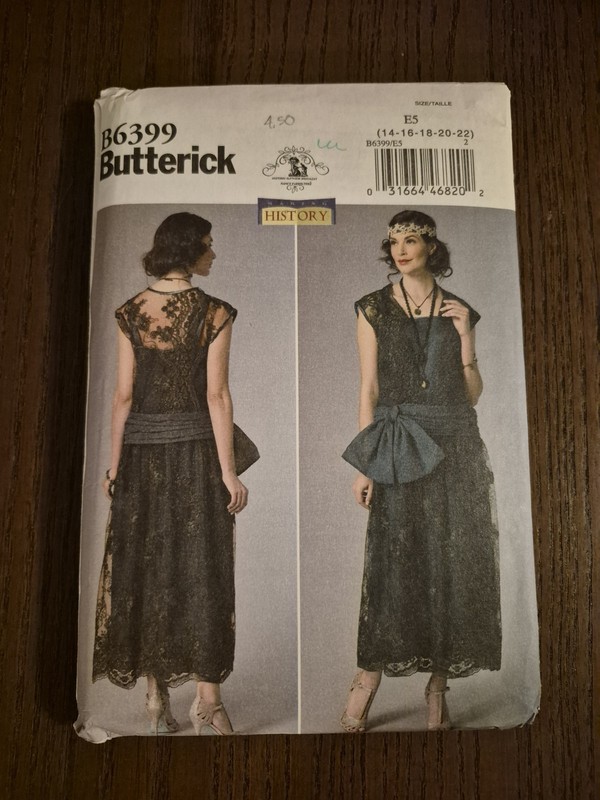 Butterick Pattern B6399 E5 - Reproduction 1920s Formal Gown Sizes 14-22