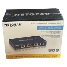 NETGEAR GS108 8-Port Gigabit Metal Fanless Unmanaged Ethernet Switch Unopened