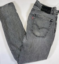 Levi's 510 Premium BIG E Gray Acid Wash Jeans Mens 31x28 Slim Fit Stretch Denim