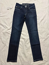 NWT Guess Girls Low Rise Skinny Jeans Size 10 Dark Wash Rhinestone Pocket Y2K