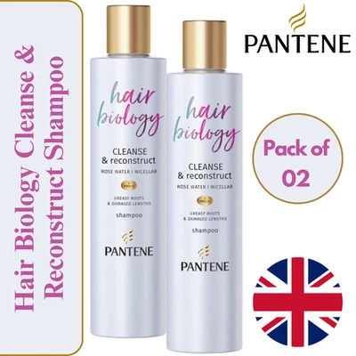 2 x Pantene Pro-V Hair Biology Menopause Revitalise & Soothe Shampoo 250ml