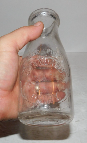 NEAT ONE PINT STANDARD DAIRY MILK GLASS BOTTLE - Picture 2 of 7