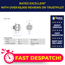 Alternator fits VAUXHALL SENATOR Mk2 2.6 3.0 88 to 93 Bosch 1204108 R1530001