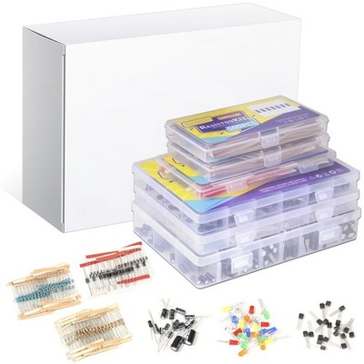1530-teiliges Elektronik-Bauteile-Set – Widerstände, Kondensatoren, LEDs, Transistoren, Dupont-Kabel & Steckbrett, Für Arduino UNO R3 & DIY-Projekte 1530 Teile Set