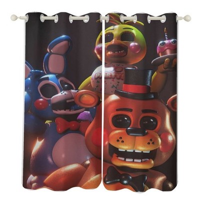 39-Five Nights at Freddy's Vorhänge Individuelle Maßanfertigung Dekovorhang Ösen