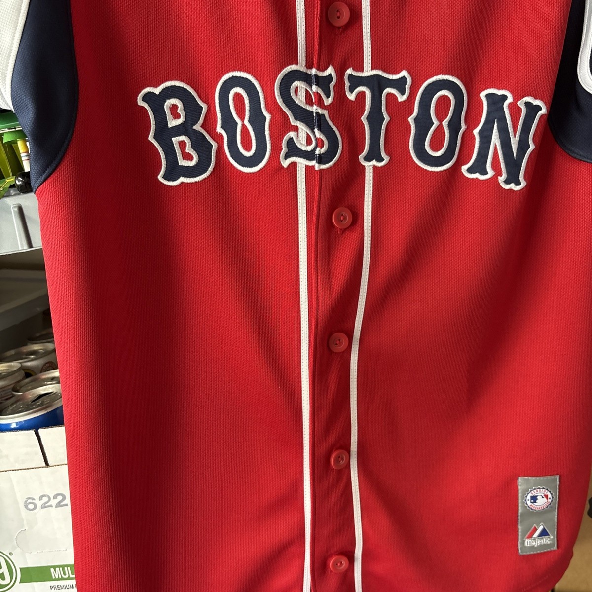 Vintage Majestic Red Sox Men's MLB Genuine Stitched Jersey L | eBay