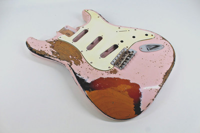 MJT VTS Custom Vintage Aged Nitro Gitarrenkorpus Mark Jenny Pink Nitro-Finish
