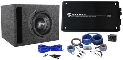 Sundown Audio SA-10 V.2 D2 10'' 1250w RMS Subwoofer+Vented Box+Amplifier+Amp Kit