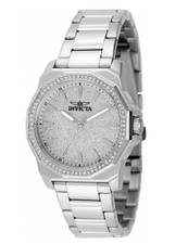 Invicta Speedway Lux Women's 34mm 72 Crystals Silver Stainless Watch 49128