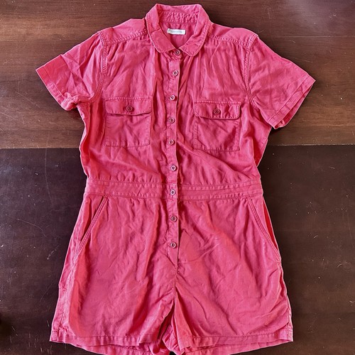 OUTERKNOWN Cavalletto Corto Donna Grande Rosso Cotone Organico Lino Utility - Foto 2 di 9
