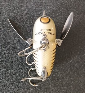 Rare Vintage heddon crazy crawler fishing lure VGC 