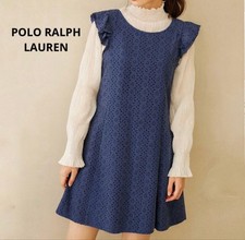 Ralph Lauren Women Dress Eyelet Lace Frill Sleeve Sleeveless Limited Edition VHT