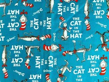 Quilt Fabric "Cat Hat" 1957 Dr. Seuss Enterprises Robert Kaufman by 36"L x 22"W