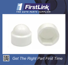 x10 M20 Bolt Cover White Plastic Dome Cap 30mm Hexagon Head