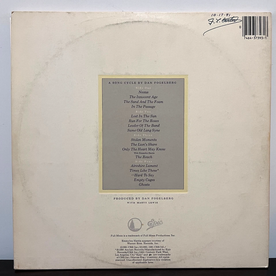 DAN FOGELBERG - The Innocent Age (Sterling Pressing) 12" Vinyl Record 2xLP - EX - Image 2 of 4