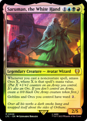 FOIL Saruman, the White Hand ~ Commander: Herr der Ringe [ NM ] [ MTG ]