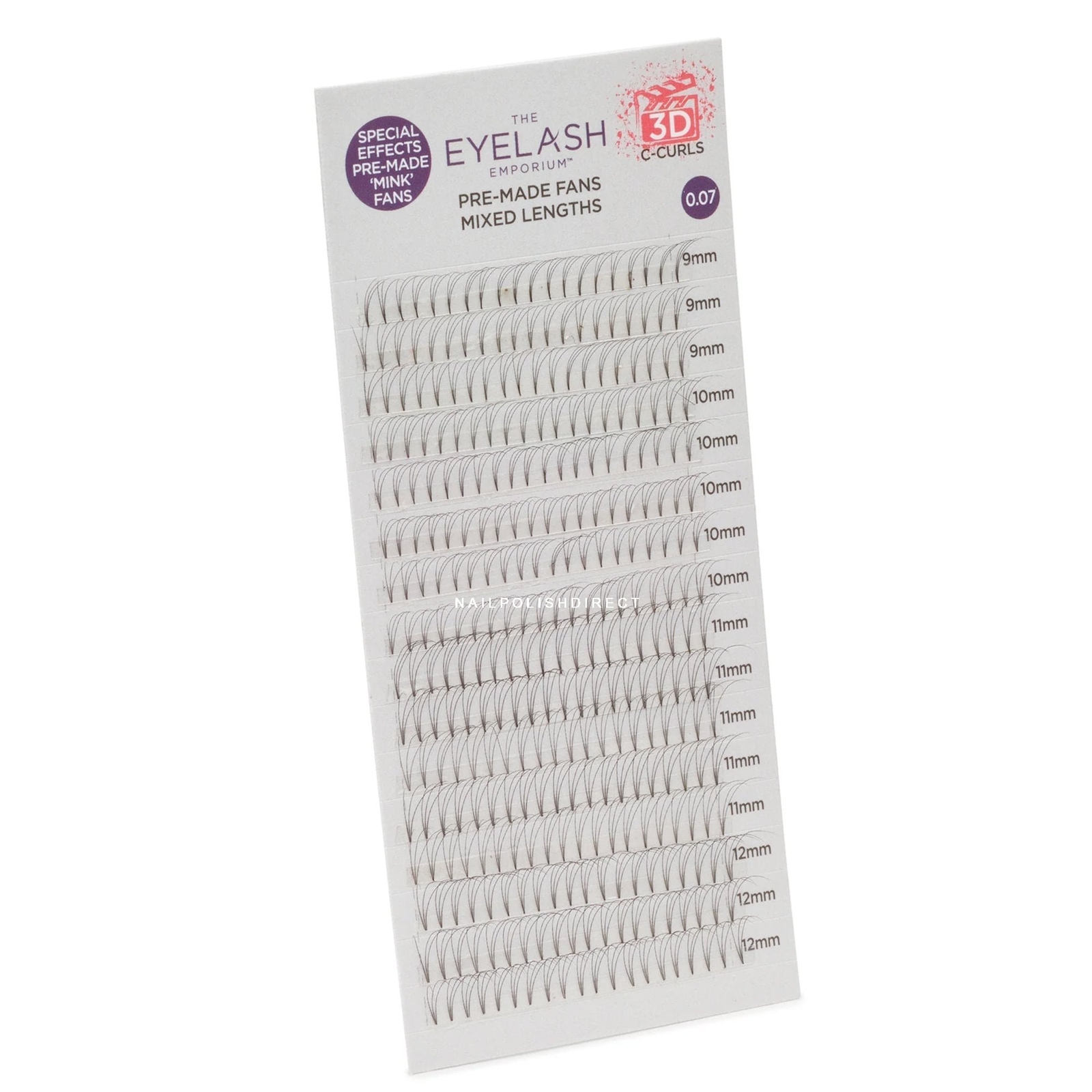 Eyelash Emporium Pre Made Mink Lashes Individual Length 9-12mm 0.07 - 4D C Curl