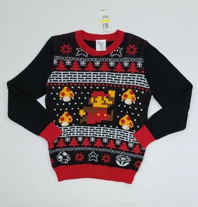 nintendo holiday sweater