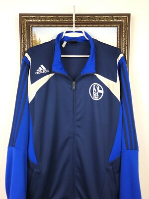サッカー古着！FC Schalke 04 ナイロンパーカー ウィンドブレーカー Vintage Adidas FC Schalke 04 Football Jacket Soccer Track Top Mens