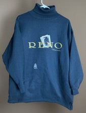 Vintage Reno Nevada Honors Sweatshirt - Turtleneck Pullover - Medium ~ USA Made