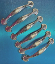 Lot of 6 Polished Chrome Cabinet Pull/Handles Hardware