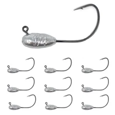 Reaction Tackle Lead Tube Jig Heads-10-Pack- for Bass Tube Fishing