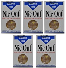 5 TOTAL NIC-OUT Cigarette Filters packs - Less Tar and Nicotine 150 Filters 