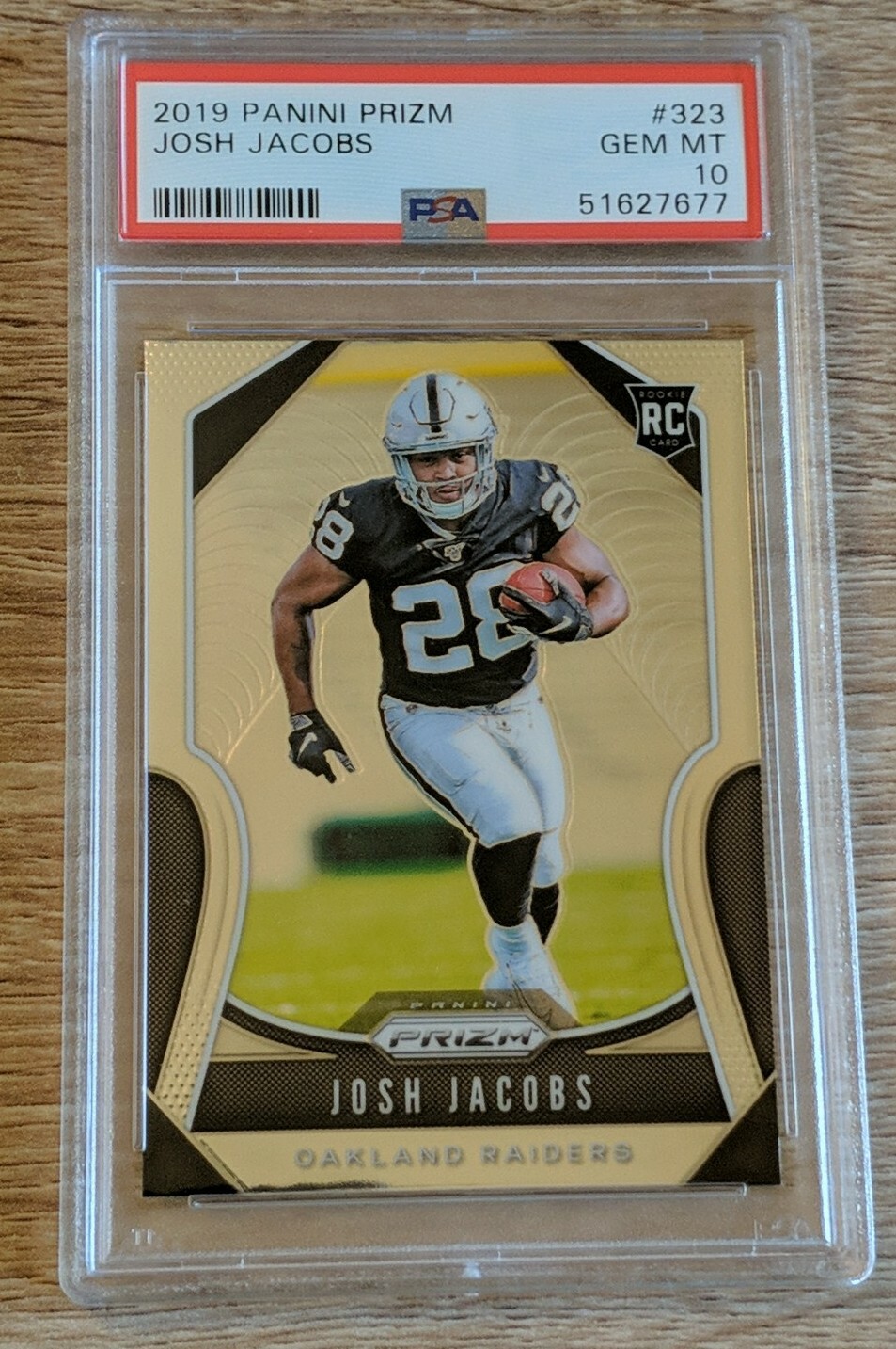 Josh Jacobs 2019 Prizm Football Base Rookie RC #323 PSA 10 Las Vegas Raiders 🔥