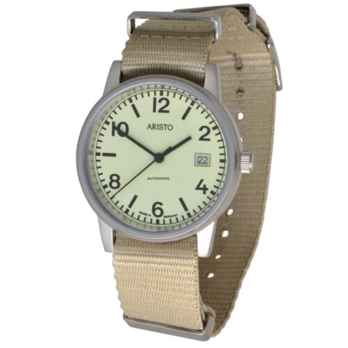 Aristo sous-Marin 3H17TB Unisexe Automatique Montre 10ATM Swiss Mouvement - Photo 1/2