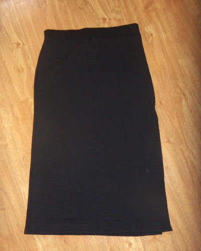 Shein Black Scrunchy Midi Skirt with Slit Women's Size XL - 第 4/5 張圖片