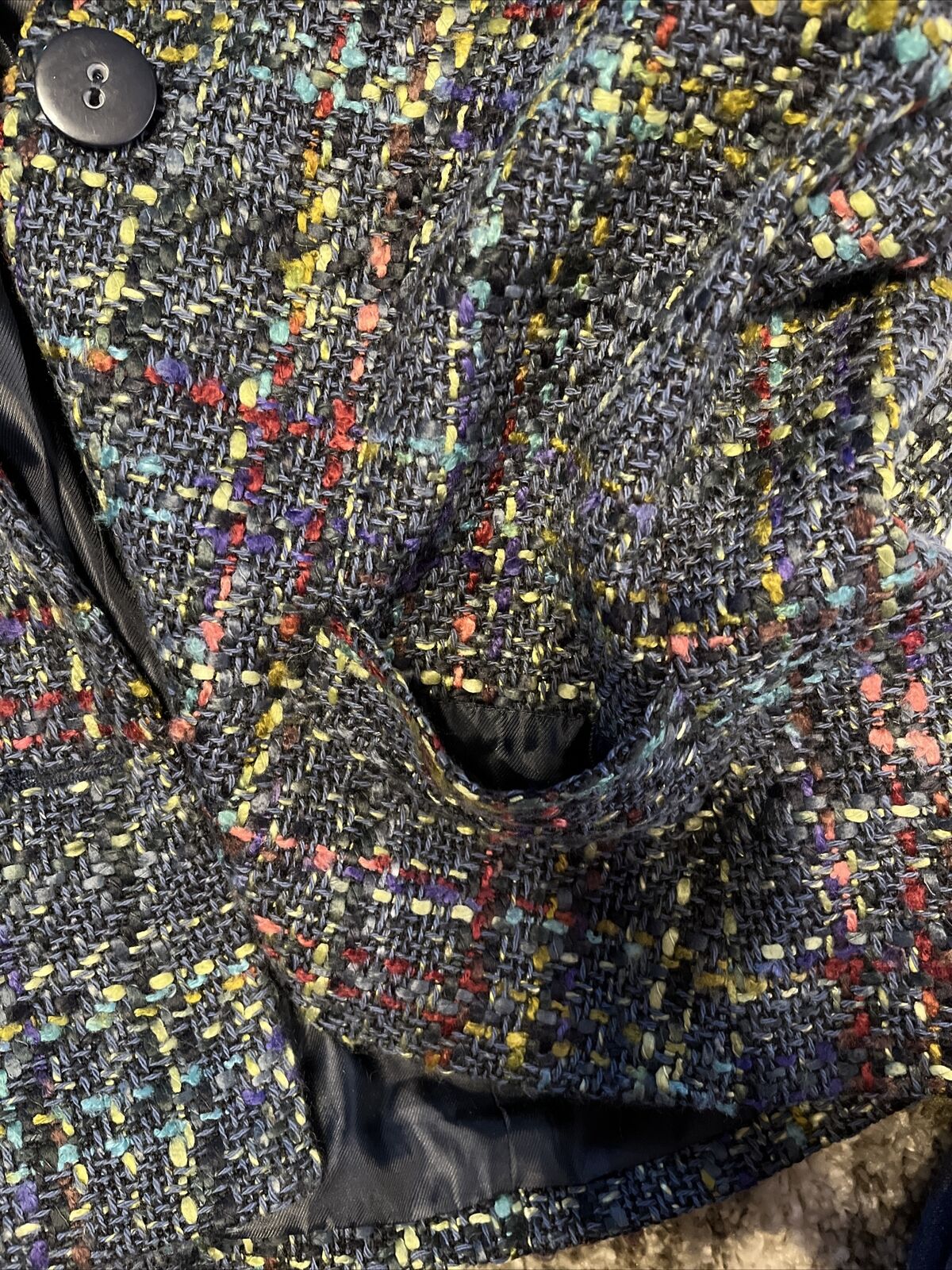 Dialogue wool blend multicolor blazer jacket wome… - image 11
