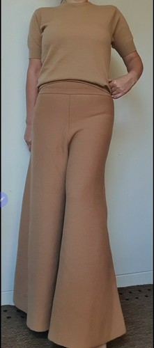Vov 100% Wool Wide Leg Knit Pants | eBay