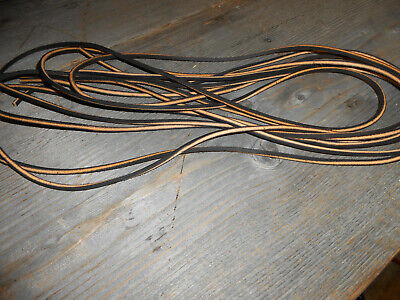 Pair of Black Colored Rawhide Leather Shoe/Boot Laces5/6oz chrome tanned New 1