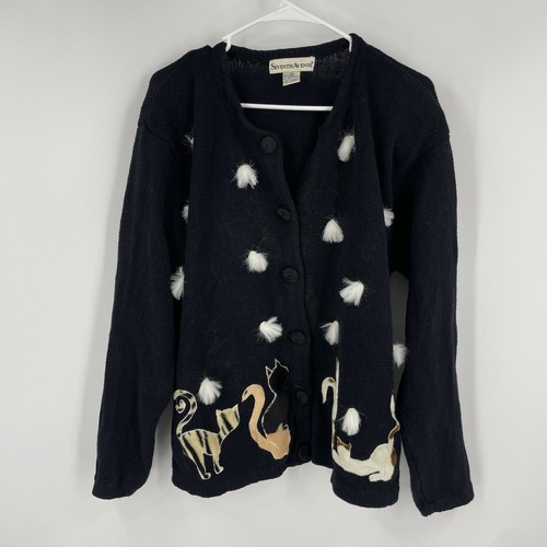 Seventh Avenue Cat Cardigan sweater 