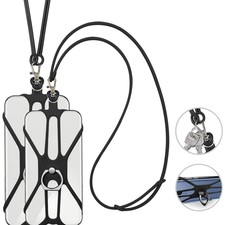 Cell Phone Strap Neck Lanyard Case Sling Necklace Cord Holder Silicone w/ Ring