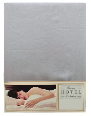 EINZELBETT SILBER SPANNBETTLAKEN 800 FADENZAHL SATIN BAUMWOLLE GRAU 14 ZOLL TIEFE BOX