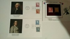 Lot of 3 FDC first day cover 1987 3139 3140  Franklin George Washington 