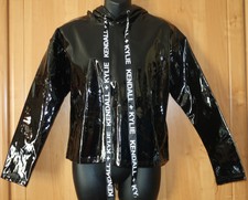 Kendalle + Kylie For Ovs Black Polyurethane Hoodie - Small Retail £200