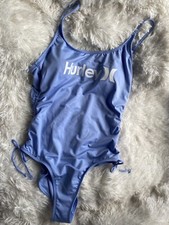 Hurley Womens Sky Blue One-Piece Bathing Swimsuit US Size Large Nwt