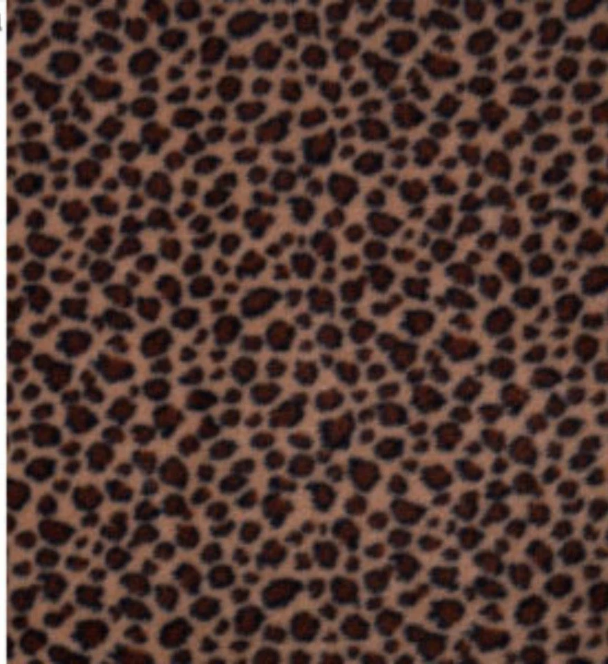 Printed Polar Fleece Fabric Material - LEOPARD