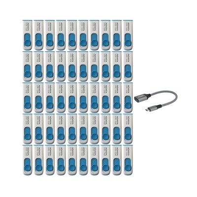ADATA C008 32GB High-Speed Transfer Flash Drive with USB-C Adapter 50 Pack