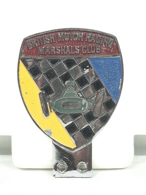 Vintage BRITISH MOTOR RACING MARSHALLS CLUB MEMBER BADGE ORIGINAL CAST METAL 