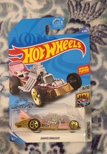 2017 Hot Wheels  "Diaper Dragger" 6/10 Pink Gold Variant "It's A Girl"  New