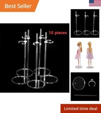 10pcs Doll Stand Display Holder Transparent Plastic Waist Foot Support Rack For
