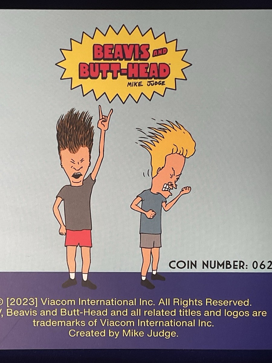 2023 Beavis and Butt-Head 30th Anniv GREAT CORNHOLIO 1 oz Silver