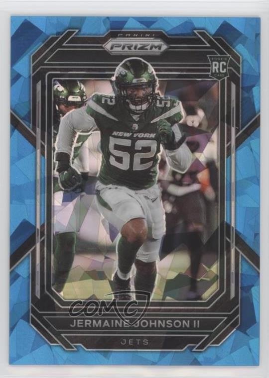 2022 Panini Prizm Rookies Blue Ice Prizm /99 Jermaine Johnson II #375 Rookie RC