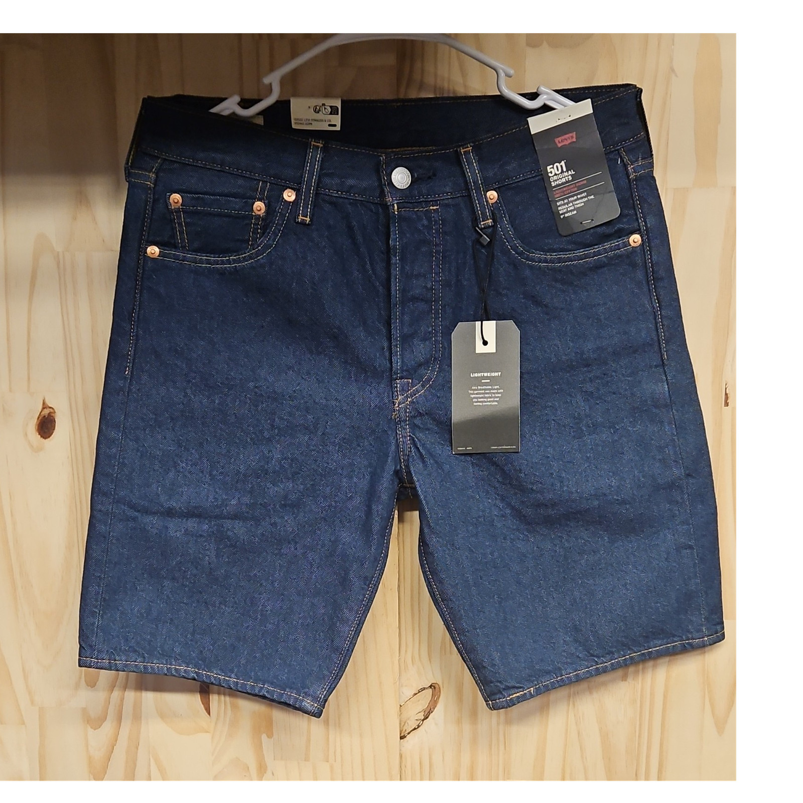 Levi's 501 Original Men's Lightweight Denim Shorts Blue Button Fly 9